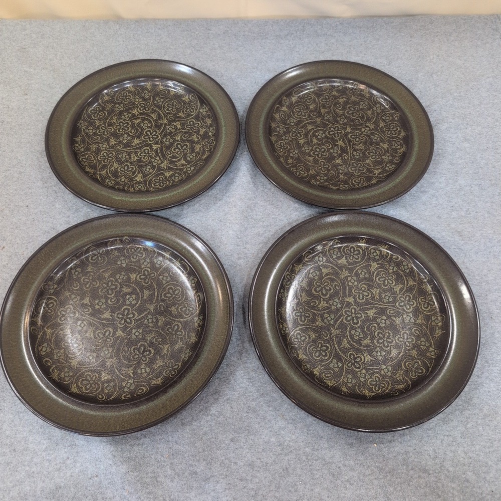 Franciscan Madeira Plates Set of 12 Dinner Salad Bread Butter Olive Green Brown - Picture 8 of 14